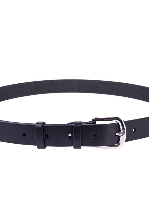 Чорний ремінь з пряжкою з нержавіючої сталі 30мм