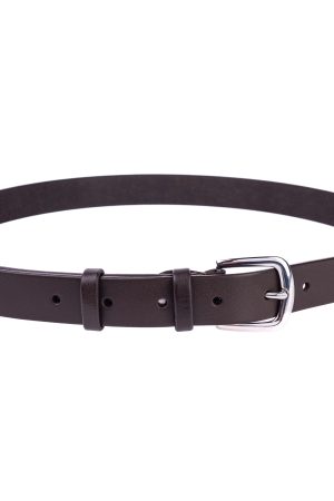 Коричневий ремінь з пряжкою з нержавіючої сталі 30 мм