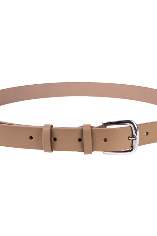 Карамельний ремінь з пряжкою з нержавіючої сталі 30мм