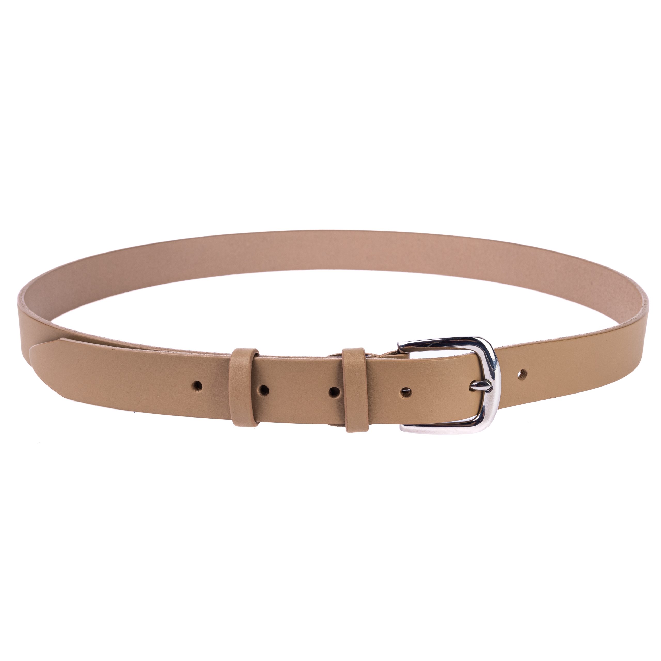 Карамельний ремінь з пряжкою з нержавіючої сталі 30мм