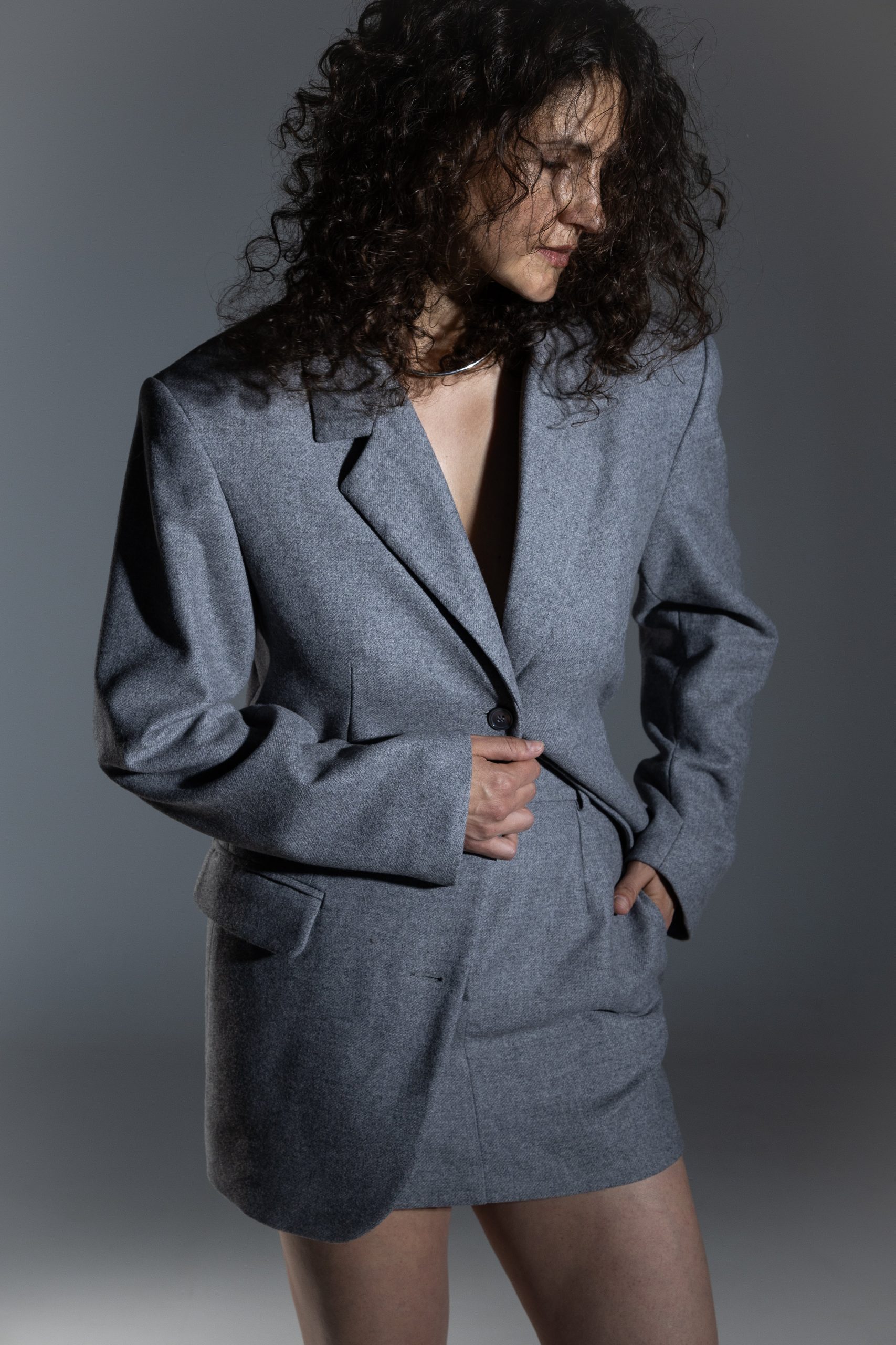 Grey wool jacket - Зображення 2