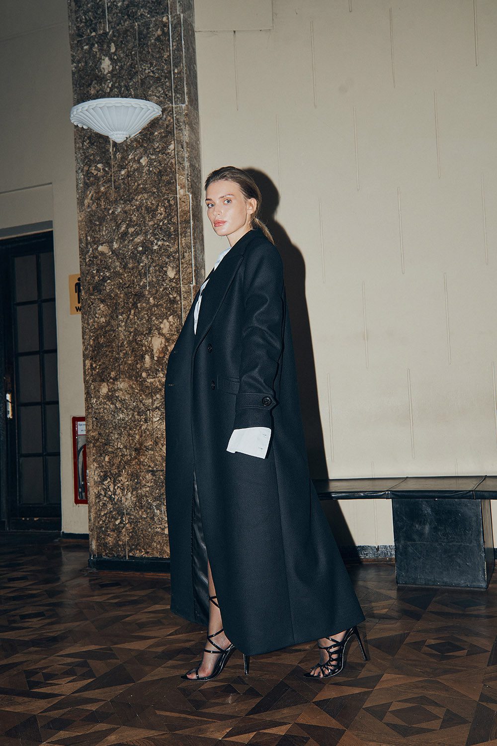 Double-breasted maxi coat - Зображення 4