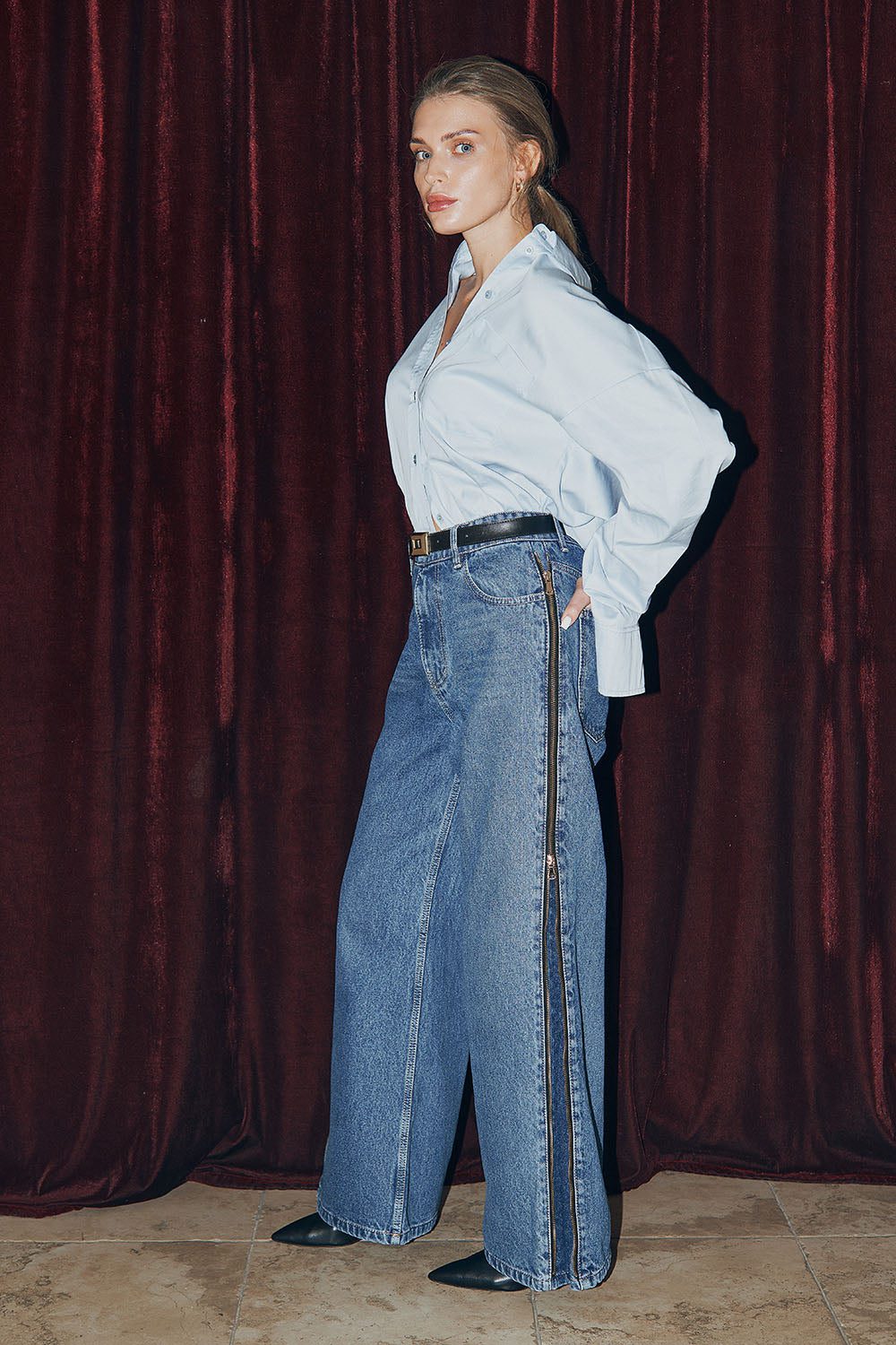 Jeans with zippers - Зображення 5