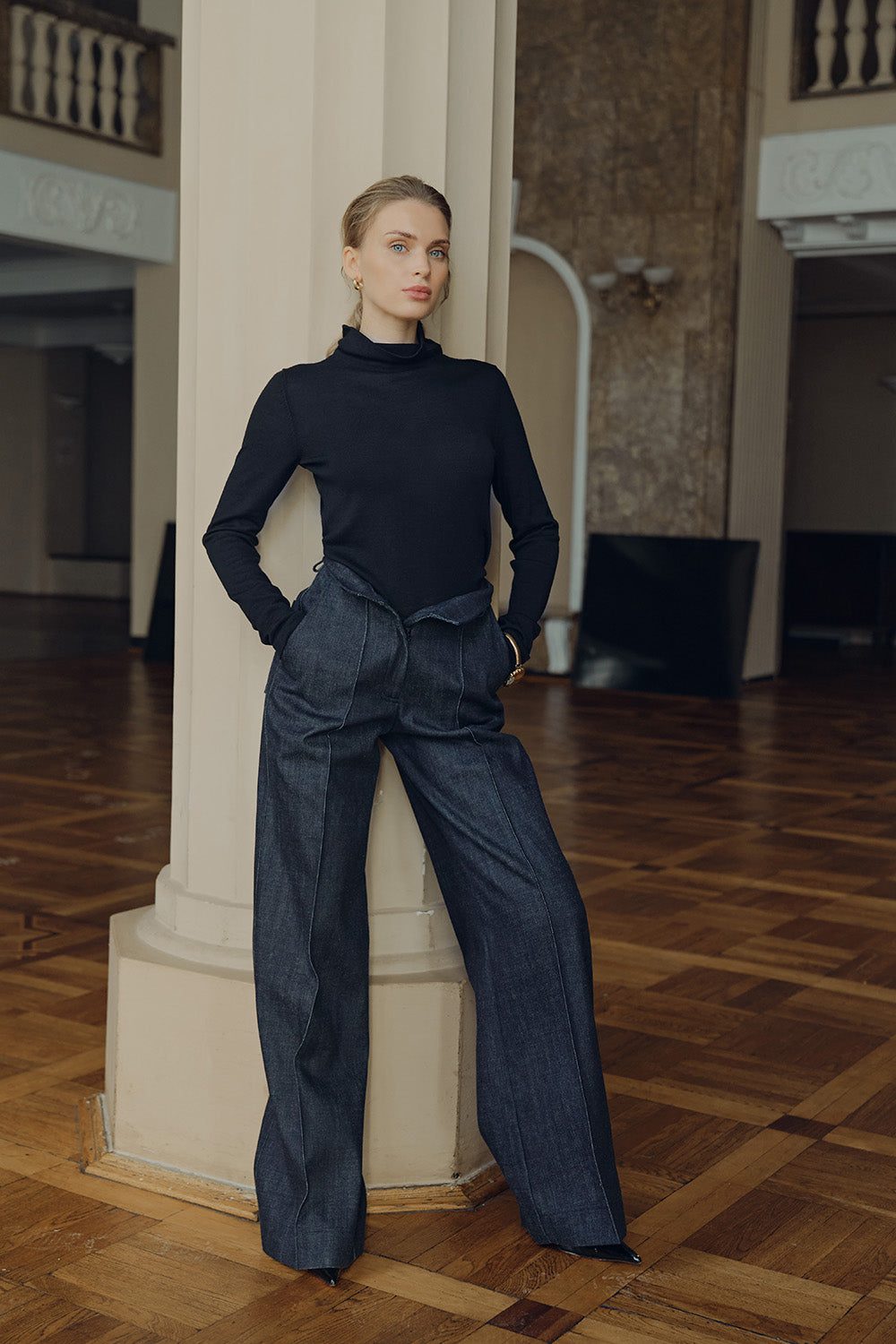 Navy blue trousers jeans - Зображення 3