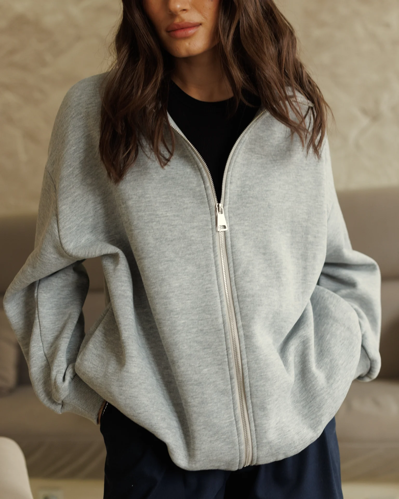 Зіп худі на флісі