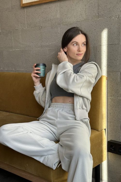 Костюм Cropped беж