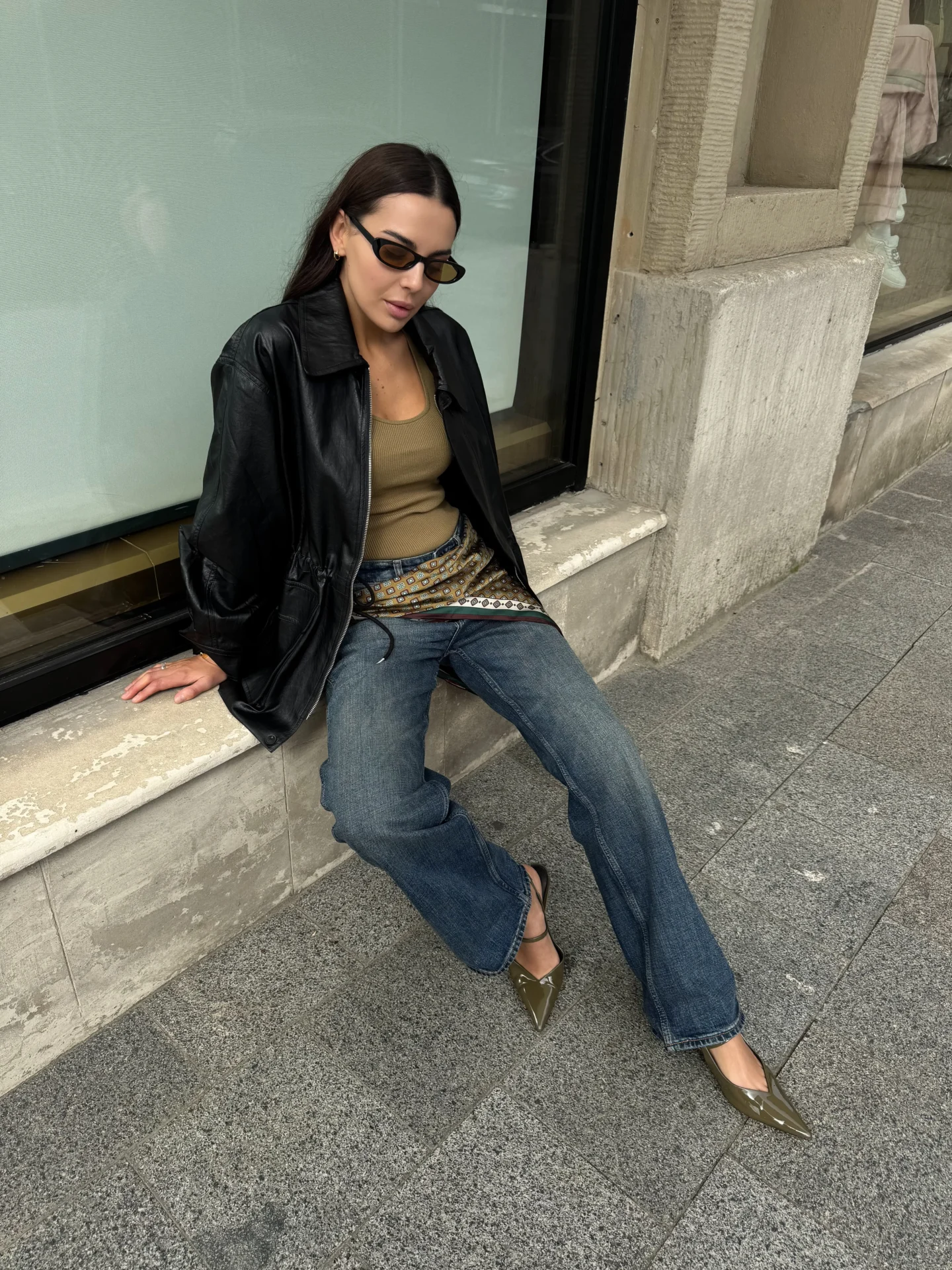 Куртка-сорочка Oversize з еко-шкіри - Зображення 7