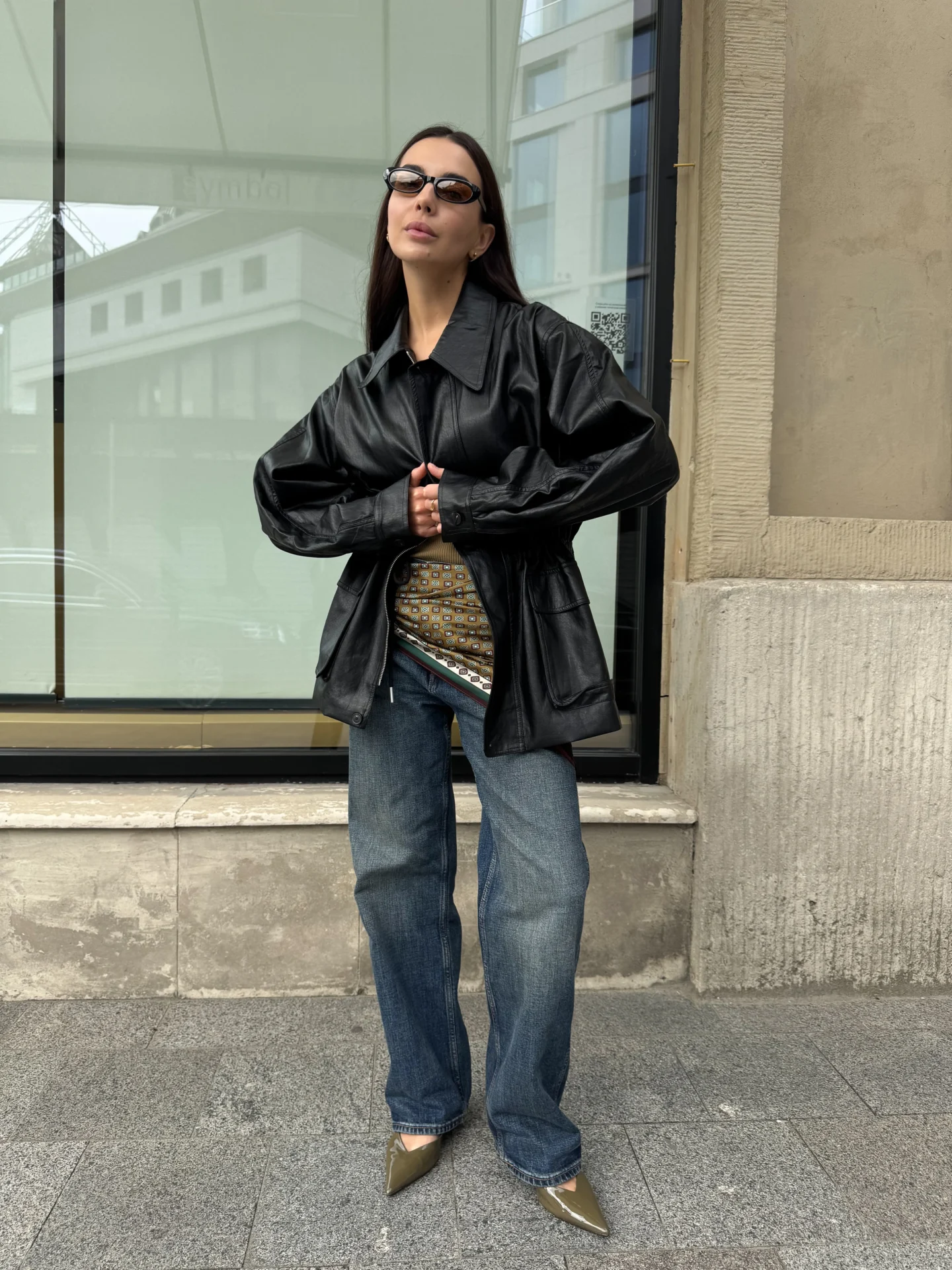 Куртка-сорочка Oversize з еко-шкіри - Зображення 6