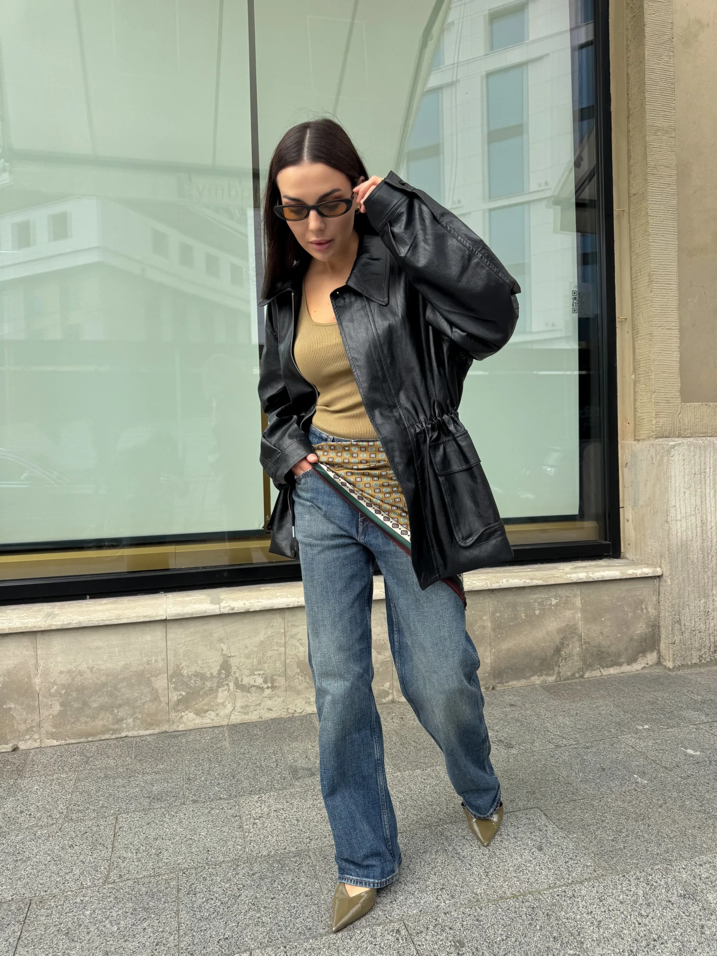 Куртка-сорочка Oversize з еко-шкіри - Зображення 3