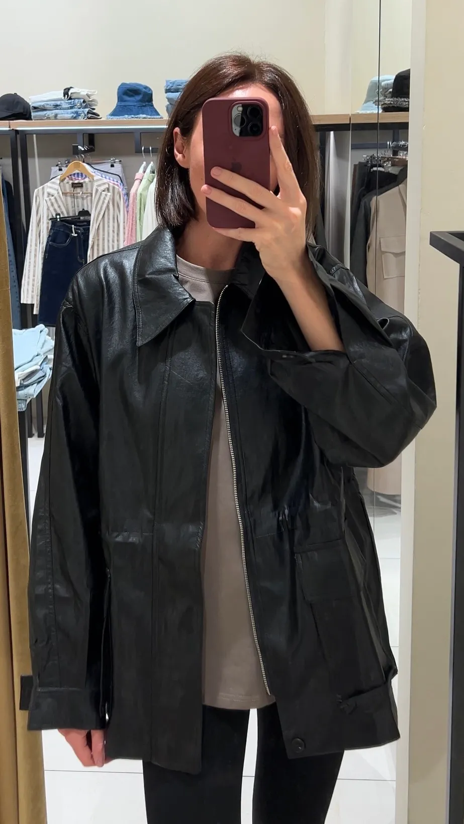 Куртка-сорочка Oversize з еко-шкіри - Зображення 2