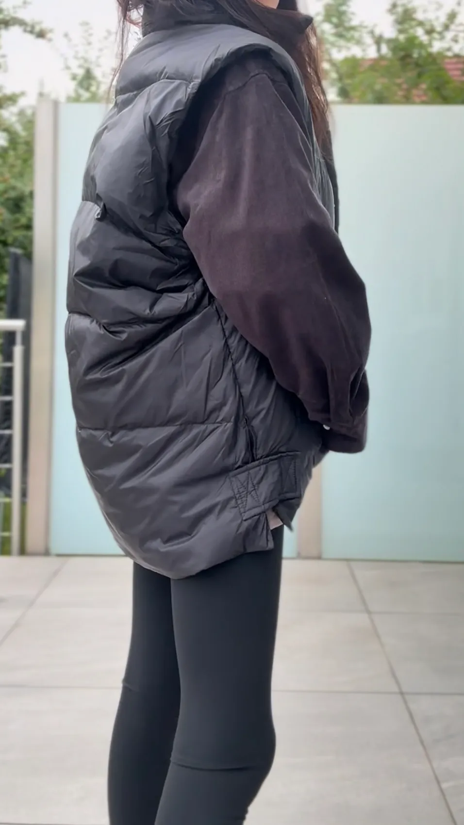 Пуховий жилет oversize чорний - Зображення 3