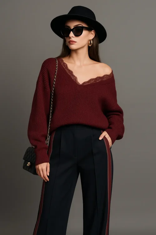 Джемпер з мереживом