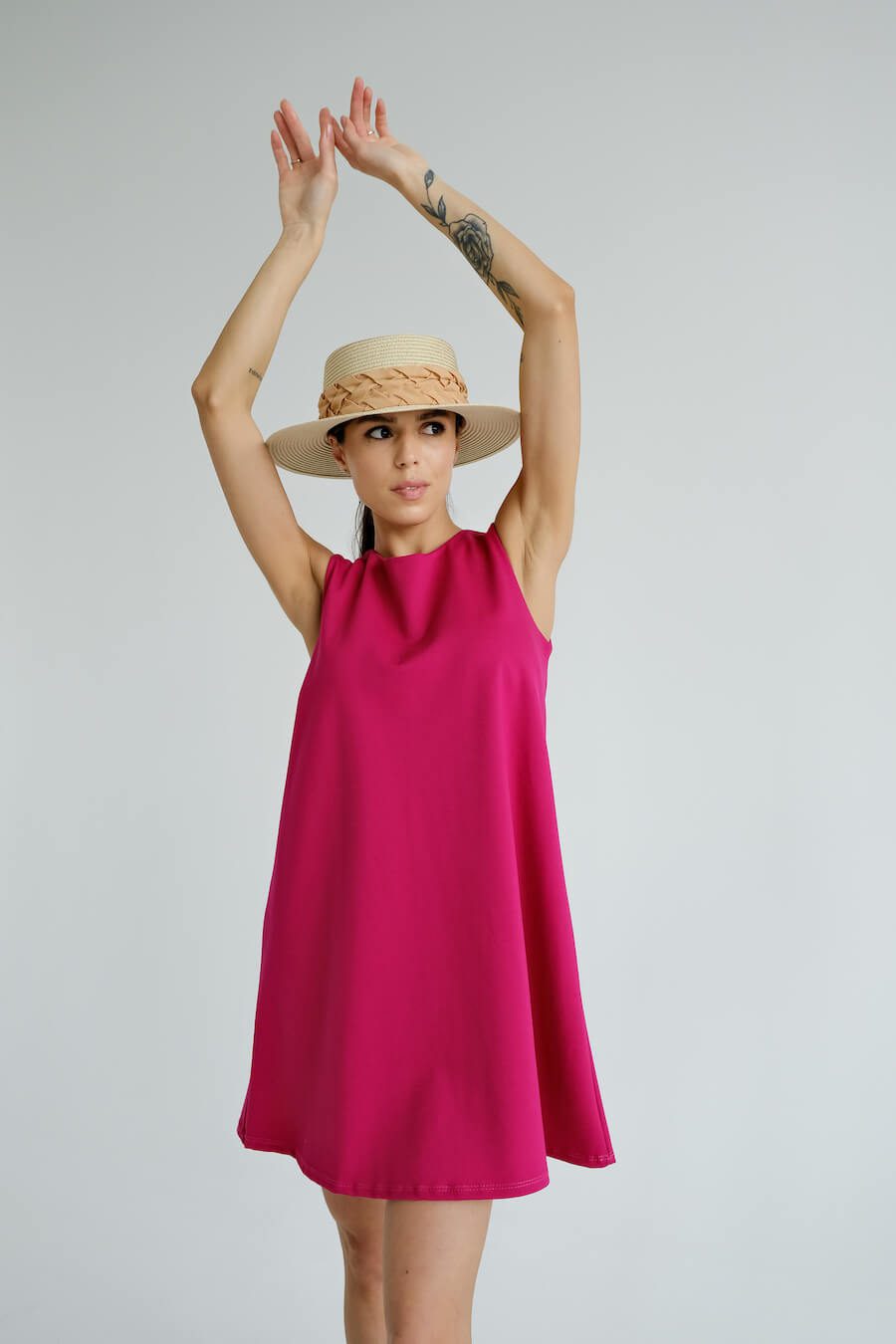 Плаття фуксія міді