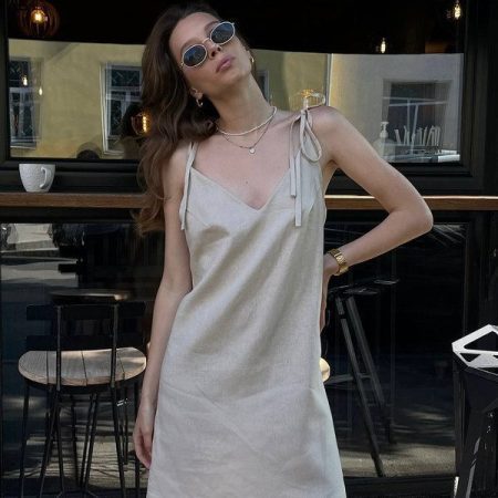 Сарафан на зав’язках (бежевий)