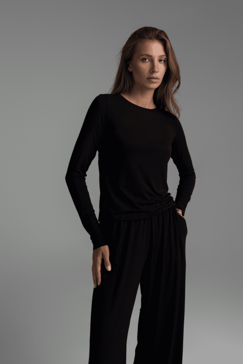 Лонгслів та штани SECOND SKIN чорний