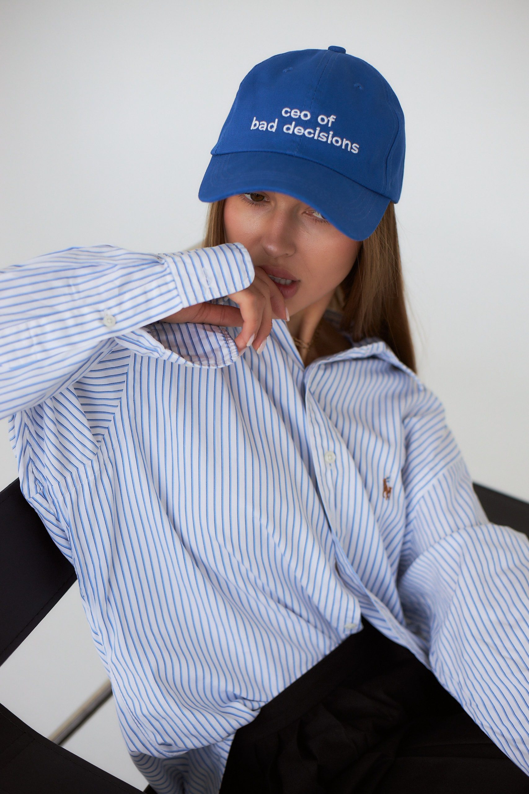 Синя бавовняна кепка ceo of bad decisions