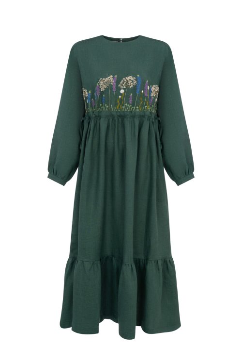 Сукня максі з вишивкою