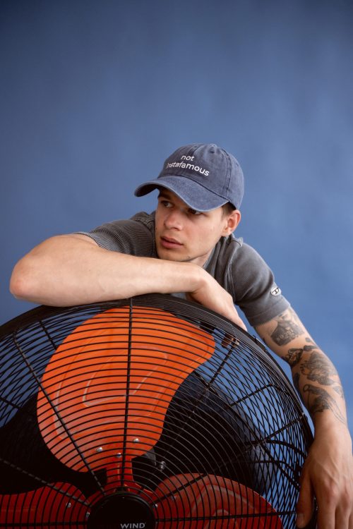 Синя джинсова кепка not instafamous