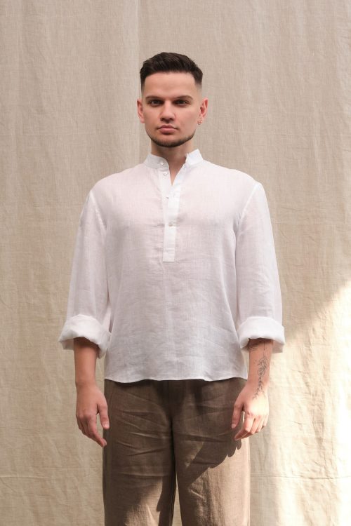 Сорочка чоловіча поло з короткою планкою без манжети