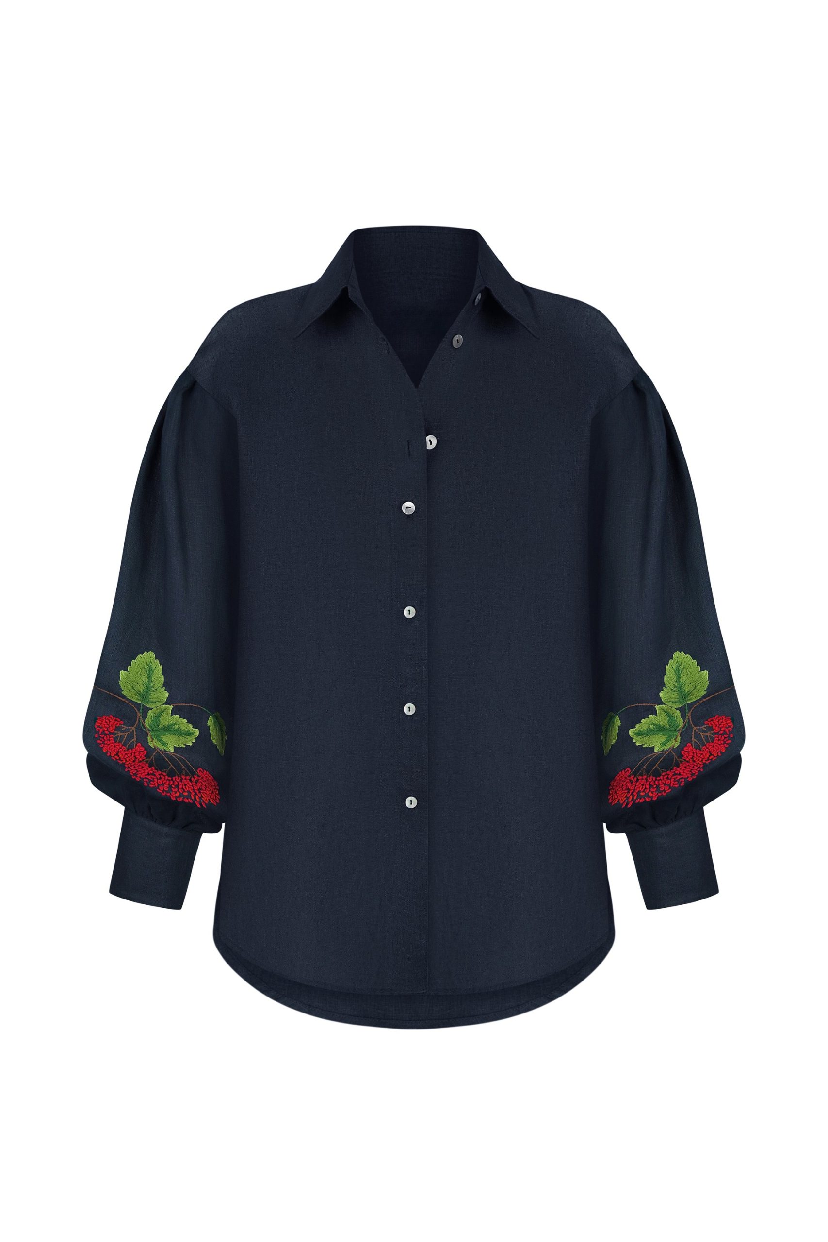 Сорочка з ручною вишивкою калини - Зображення 5