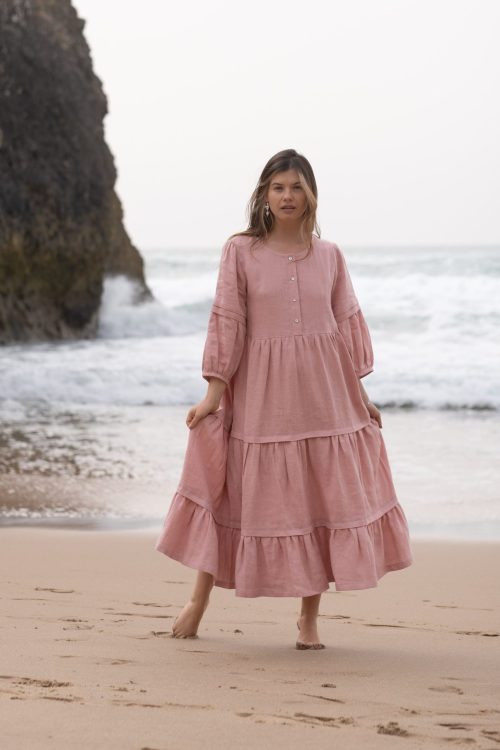 Сукня міді з оборками