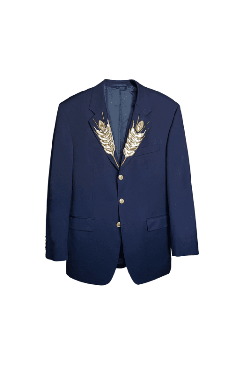Синій піджак з колосками