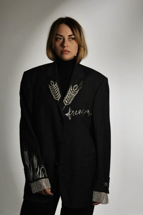 Сірий оверсайз піджак Freedom