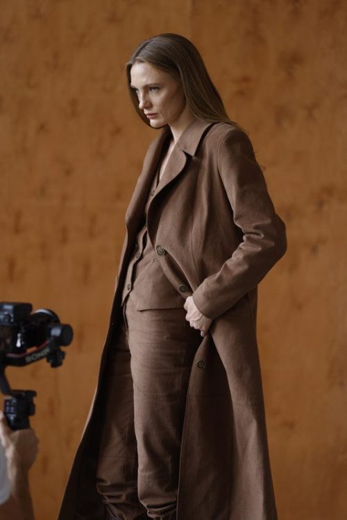 Шоколадний коттоновий тренч