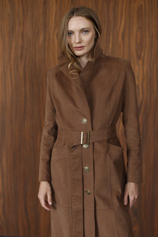 Шоколадний коттоновий тренч - Зображення 2