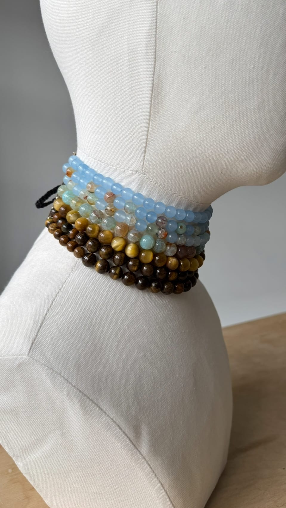 Семирядний градієнтний з агату та тигрового ока - Зображення 7