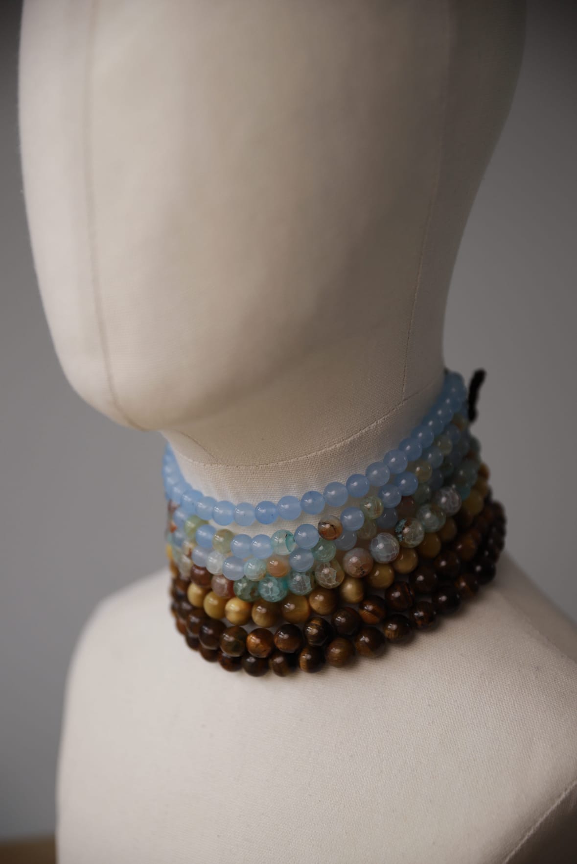 Семирядний градієнтний з агату та тигрового ока - Зображення 5