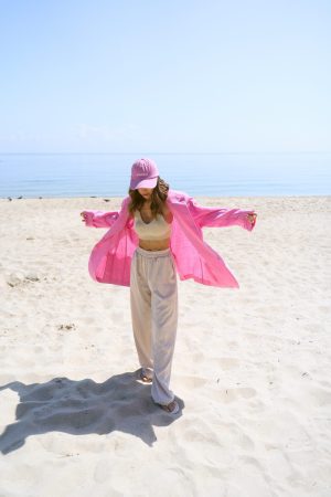 Рожева джинсова кепка smartass