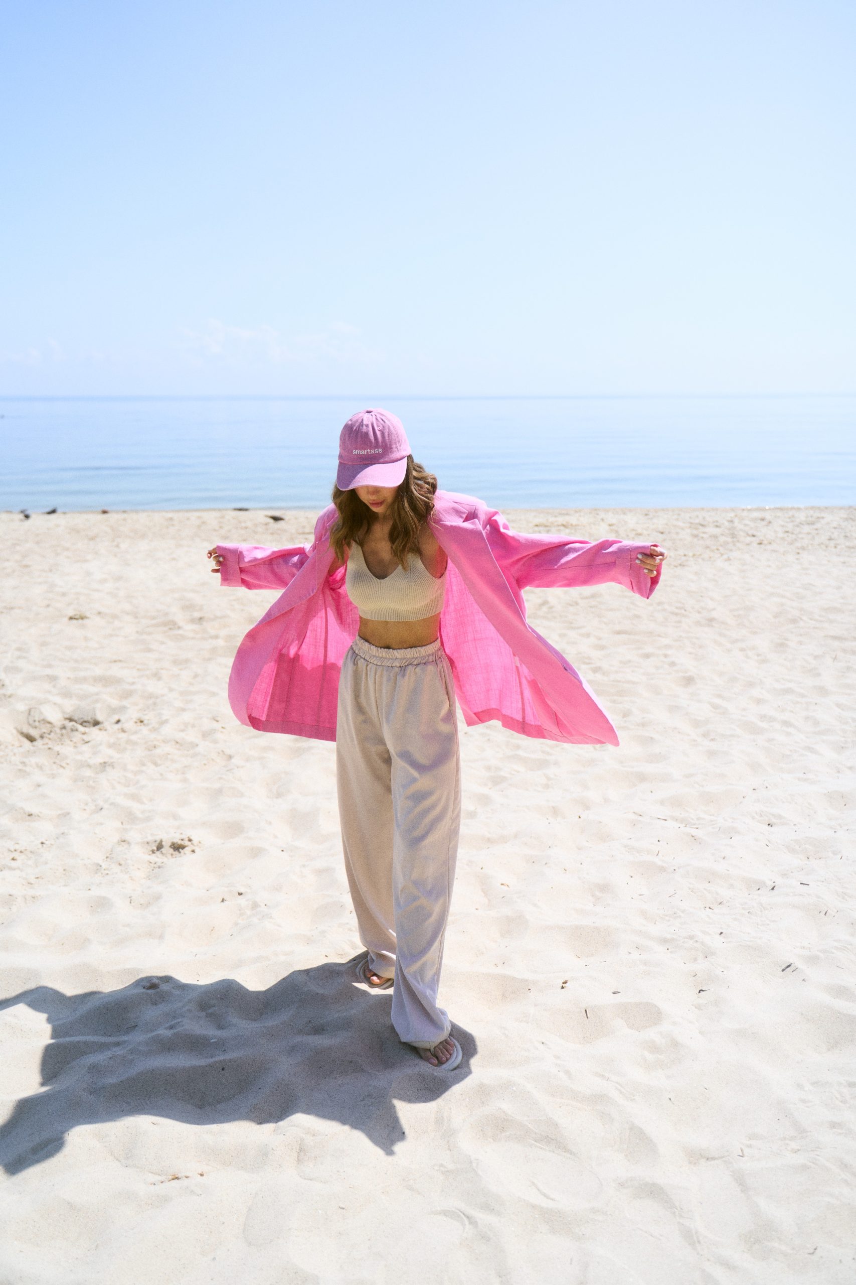 Рожева джинсова кепка smartass