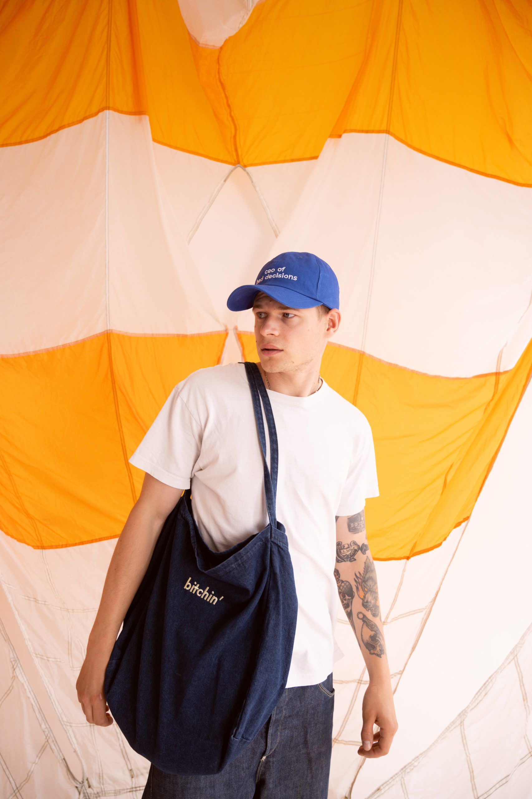 Синя бавовняна кепка ceo of bad decisions - Зображення 2