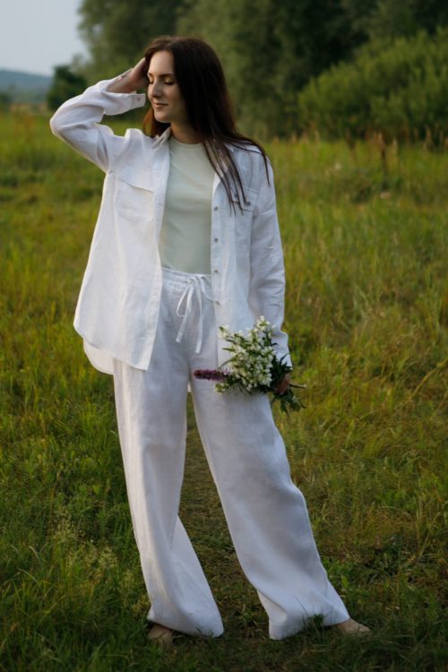 Штани палаццо на гумці