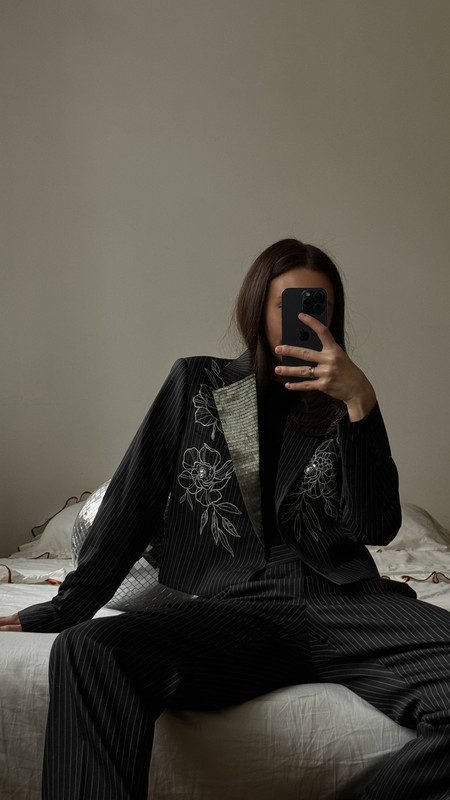 Брючний костюм у смужку - Зображення 3