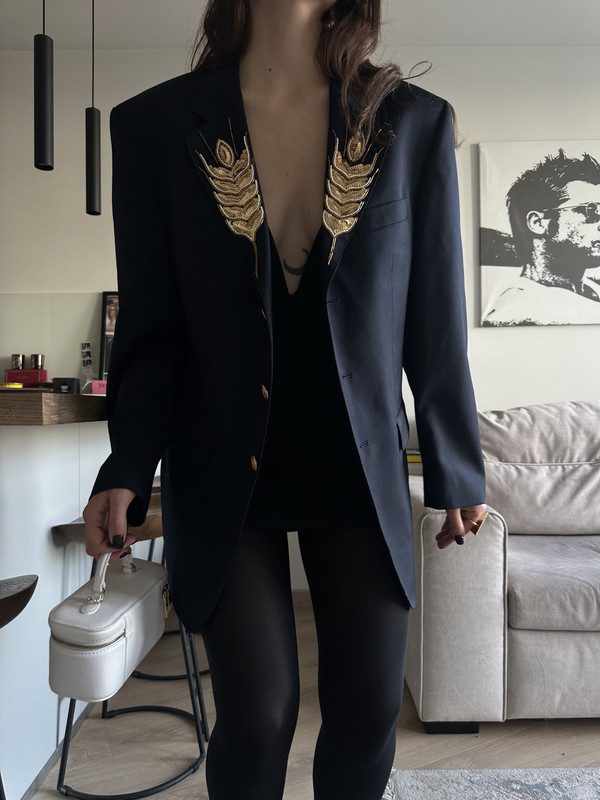 Синій піджак з колосками - Зображення 4