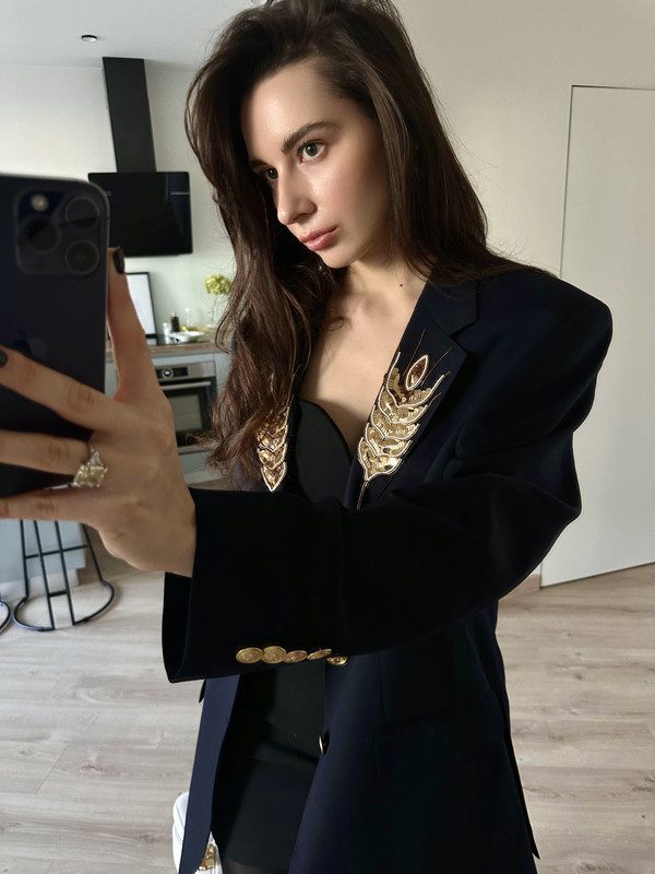 Синій піджак з колосками - Зображення 5