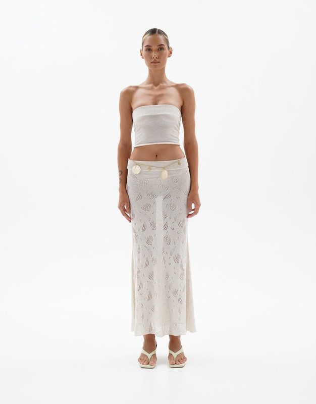 Ажурна максіспідниця кокос