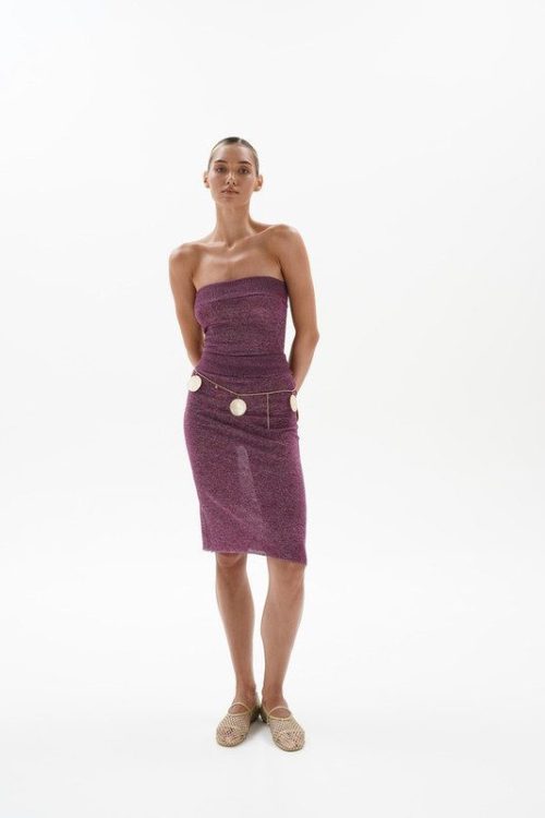 Translucent purple suit