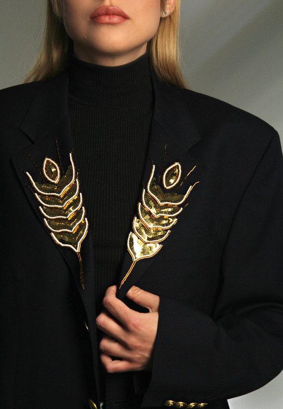 Синій піджак з колосками - Зображення 9