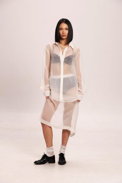 Сорочка з шовкової органзи