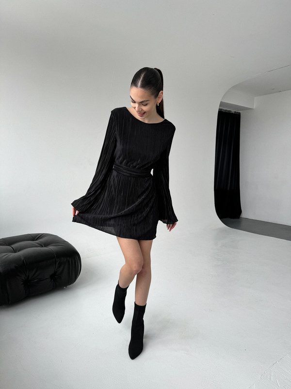 сукня пліссе чорна - Зображення 2