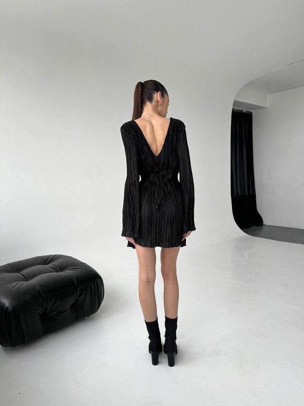 сукня пліссе чорна - Зображення 4