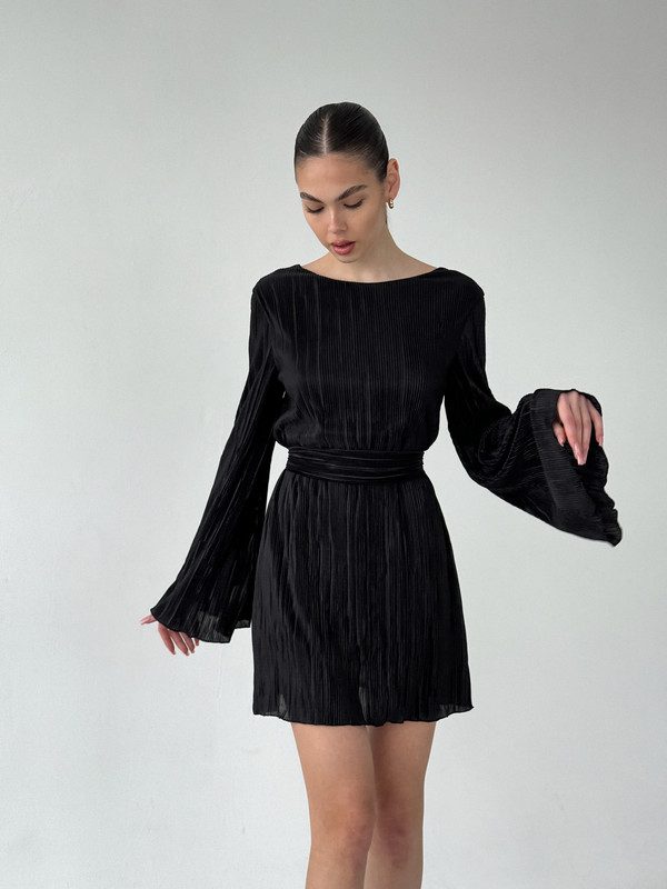 сукня пліссе чорна - Зображення 8