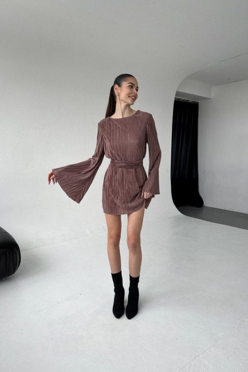 сукня пліссе шоколадна