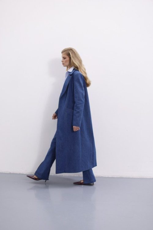 Джинсовий синій тренч