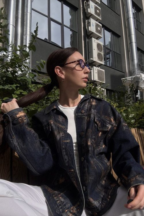 Темно-синя джинсівка