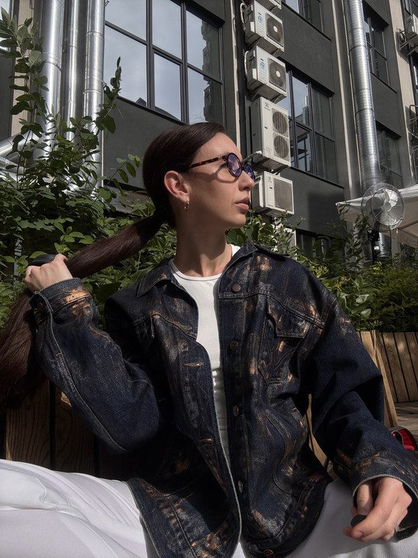 Темно-синя джинсівка