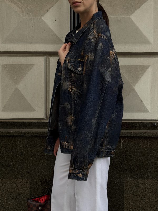 Темно-синя джинсівка - Зображення 4